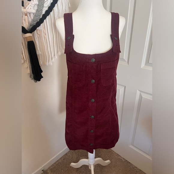 American Eagle Corduroy Overall Dress, Size S - Picture 1 of 5